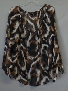 AB Studio Animal Print Top NWT